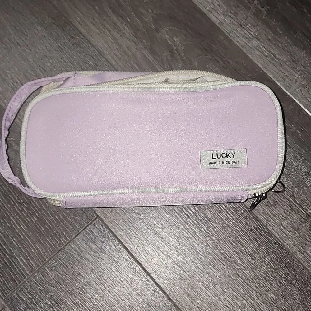 Purple Aesthetic Pencil Pouch or Cosmetic Bag - Picture 3 of 5